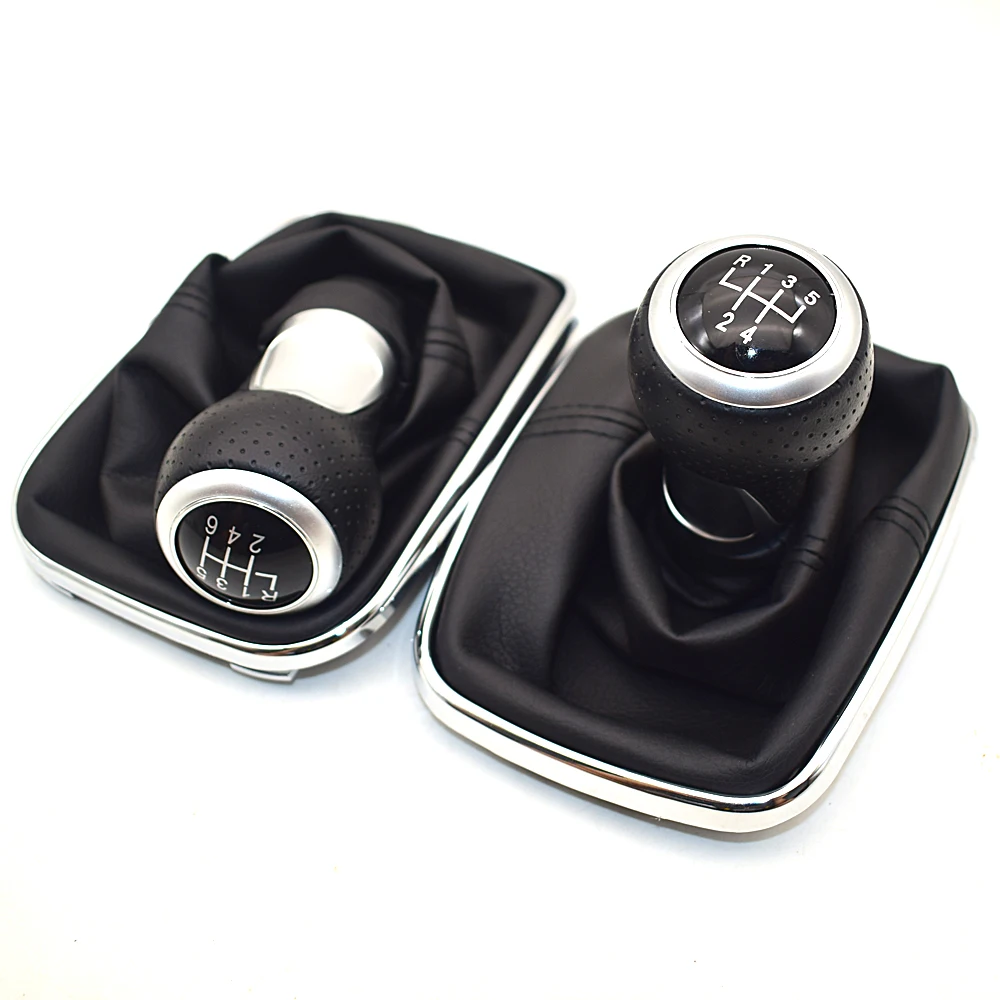 5/6 Speed 12mm Gear Shift Knob Lever Shifter Gaiter Boot For Volkswagen V-W Golf 4 IV MK4 G-TI R32 Bora Je-tta 1999-2004