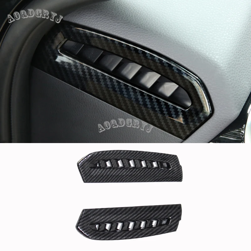 

Fit for Toyota Camry 2018 Carbon Fider Look & ABS Upper Side Air Vent Outlet Cover Trim Car Styling Accessories 2pcs