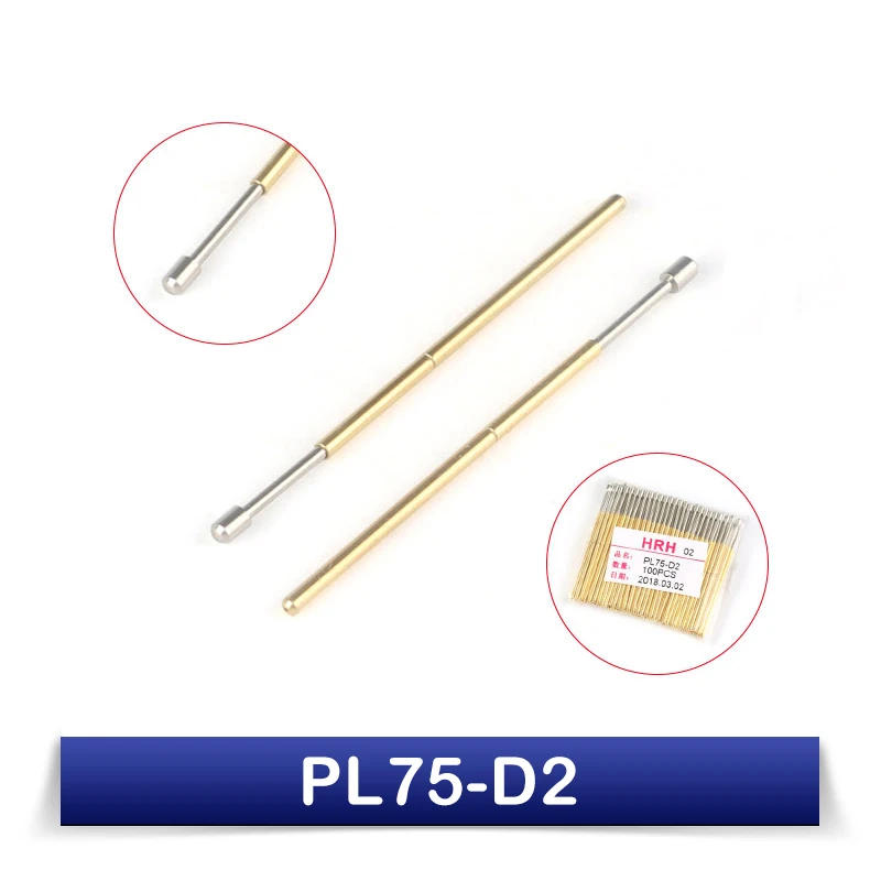 20pcs Spring Test Probe Pogo Pin PL75-A2/B1/1D/D2/E2/F1/G2/H2/J1/LM2/Q1/T2/M3