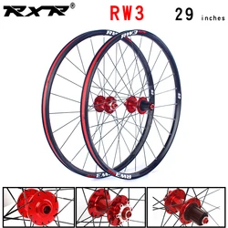 RXR Mountain Bike Wheel Set, MTB Bicycle Wheel, Aluminum Alloy, RW3 Disc Brake, 4 Bearings, 7-11Speed, Thru Axle, QR, 29 Inches