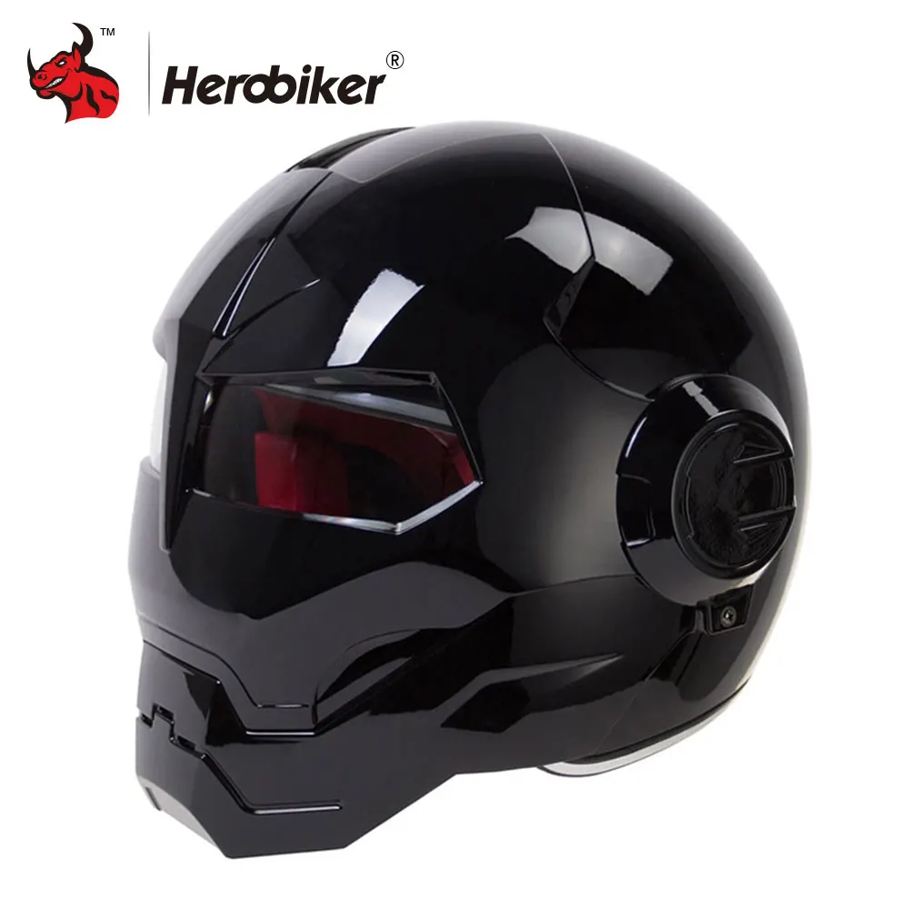 

HEROBIKER Vintage Retro Helmet Motorcycle Moto Helmet Motorbike Full Face Helmet Casco Moto Cruiser Chopper Cafe Racer Capacetes