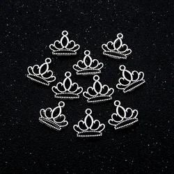 50PCS 13*15mm Charms  Lotus Crown  Flowers Hollow Metal Alloy Pendant  DIY Jewelry Handwork Marking Accessories