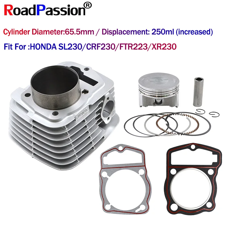 Motorcycle Accessories Engine Parts Cylinder+Piston+Rings+Gaskets (Cylinder Diameter 65.5mm) For HONDA SL230 CRF230 FTR223 XR230