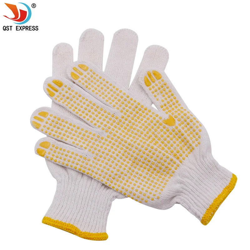 Breathable driving mountaineering non-slip wear-resistant PVC dotted gloves glued protective gloves