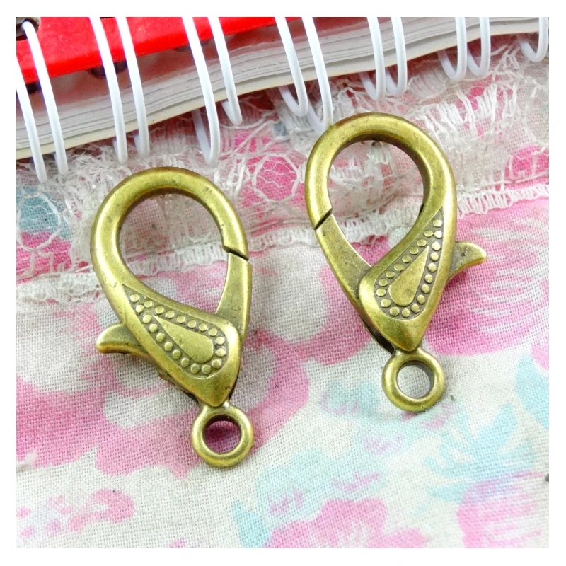 20pcs 16.9*30 มม.Antique Bronze Charms Lobster claspโลหะผสมสังกะสีKey DIYอุปกรณ์เสริม