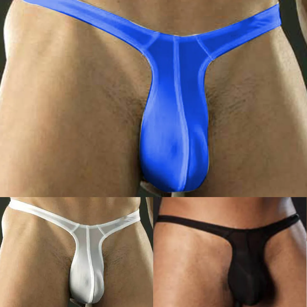 Mens Backless Underpants Low Rise Briefs G-string Solid Color Pouch Thong Underwear Fitting Male Comfortable Sexy Panties