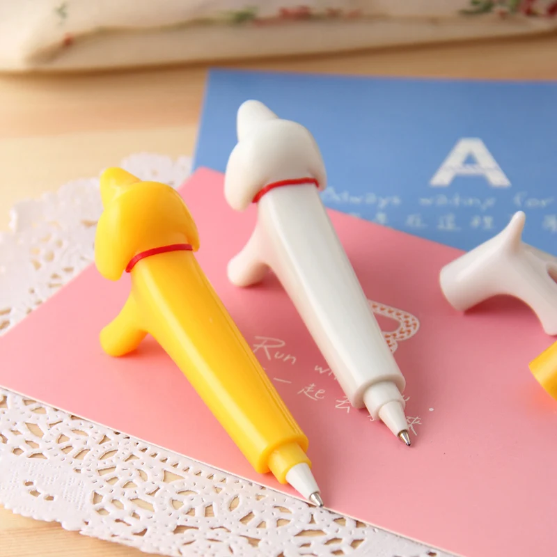 12pcs Stationery cartoon puppy ballpoint pen style pen prize school supplies