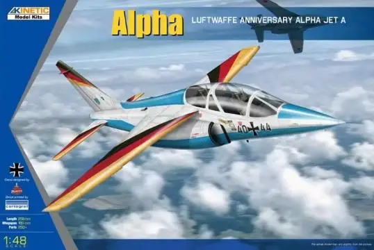 

Кинетическая модель K48087 1/48 AIPHA luftwafe, Юбилейный комплект ALPHA JET A