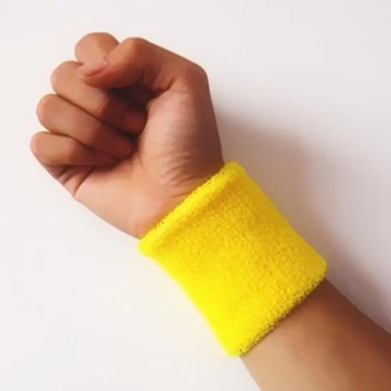 1Pcs Cotton Sport Wristband Brace Wrap Bandage Gym Strap Running Tenis Sports Safety Wrist Support Padel Badminton Wrist Band