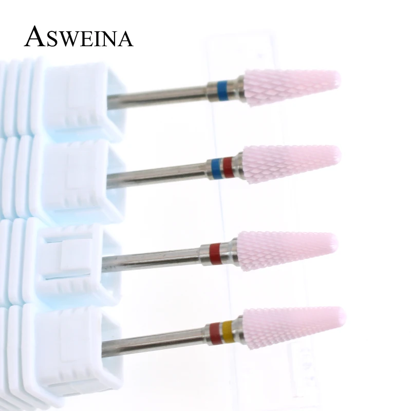 ASWEINA 1pc Pink Nail Drill Bit Nail Files Electric Manicure Machine Rotary Ceramic Burr Nail Accessories for Remove Gel Polish