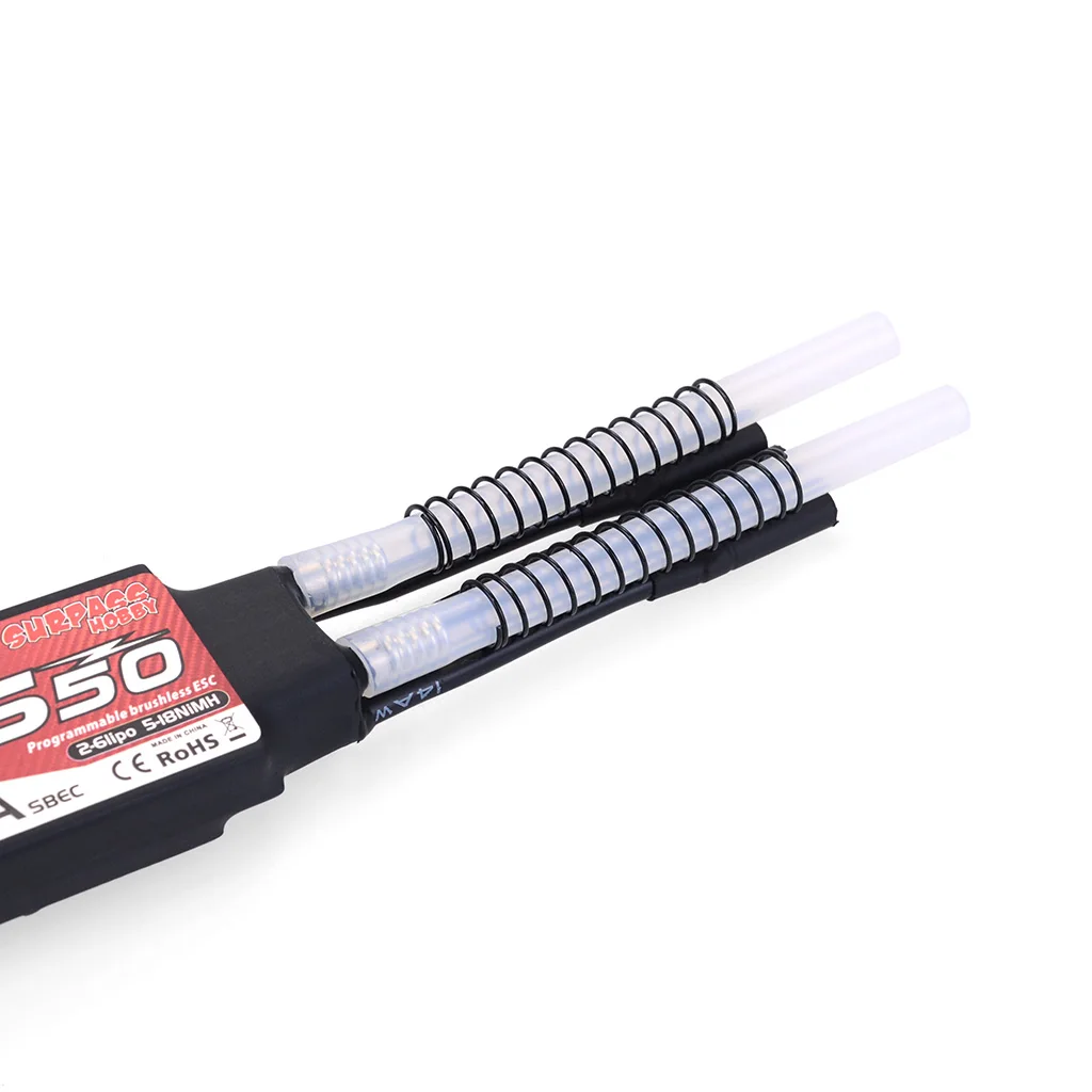 Waterproof 50A ESC Boat Brushless Electric Speed Controller & 2-6S Lipo BEC 5.5V/5A Program Card for RC Model Ship