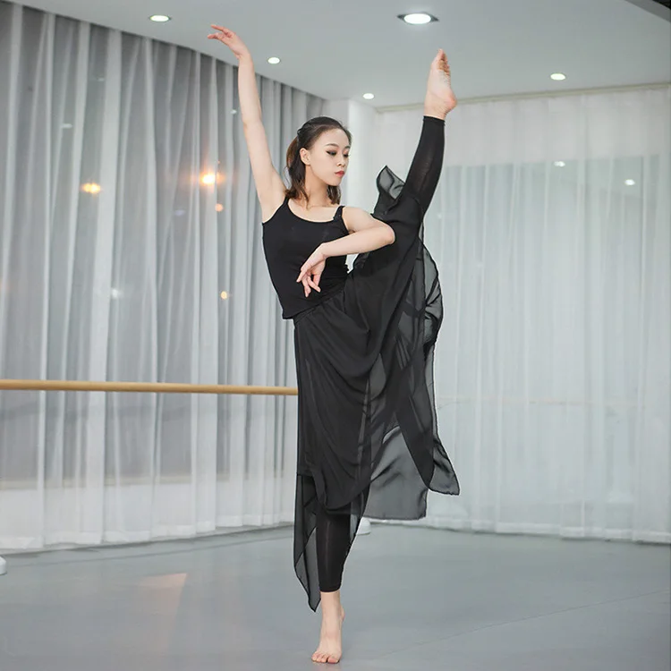 Dance Pant Adult Latin Pant Training Dress Irregular Modern Dance  Trousers for Women Ballroom Costume Practice Dancing Pants