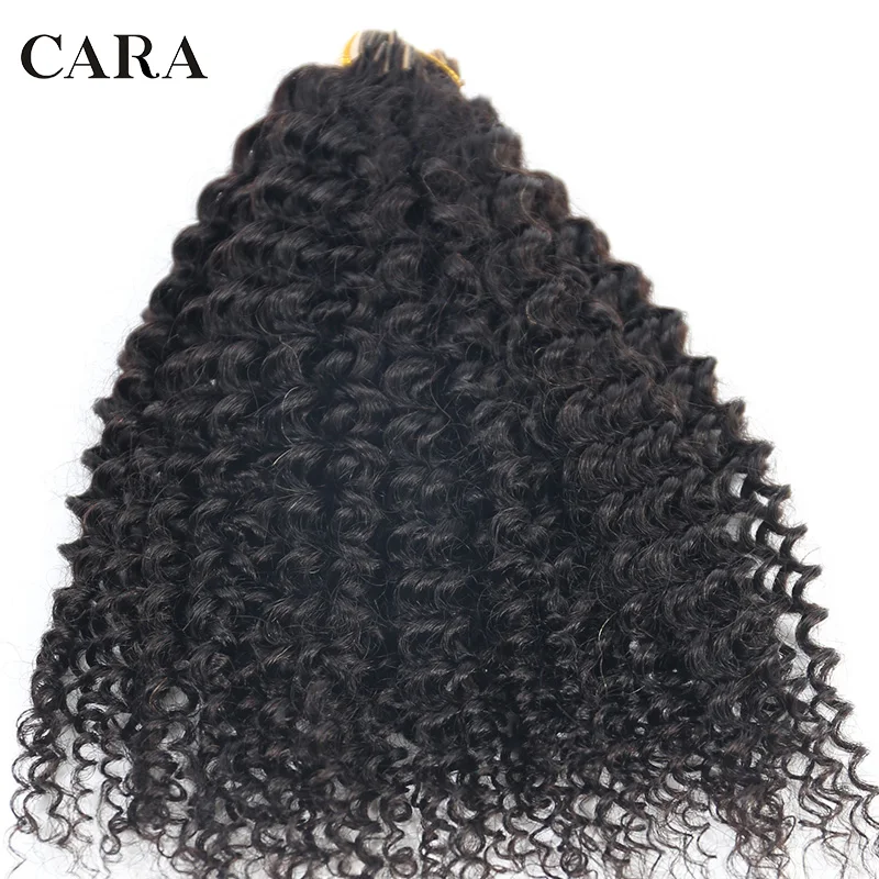 Afro Kinky Curly PU Tape In Hair Extensions Human Hair 3C 4A Virgin Hair For Black Women  Seamless Bundles Brazilian Wave CARA