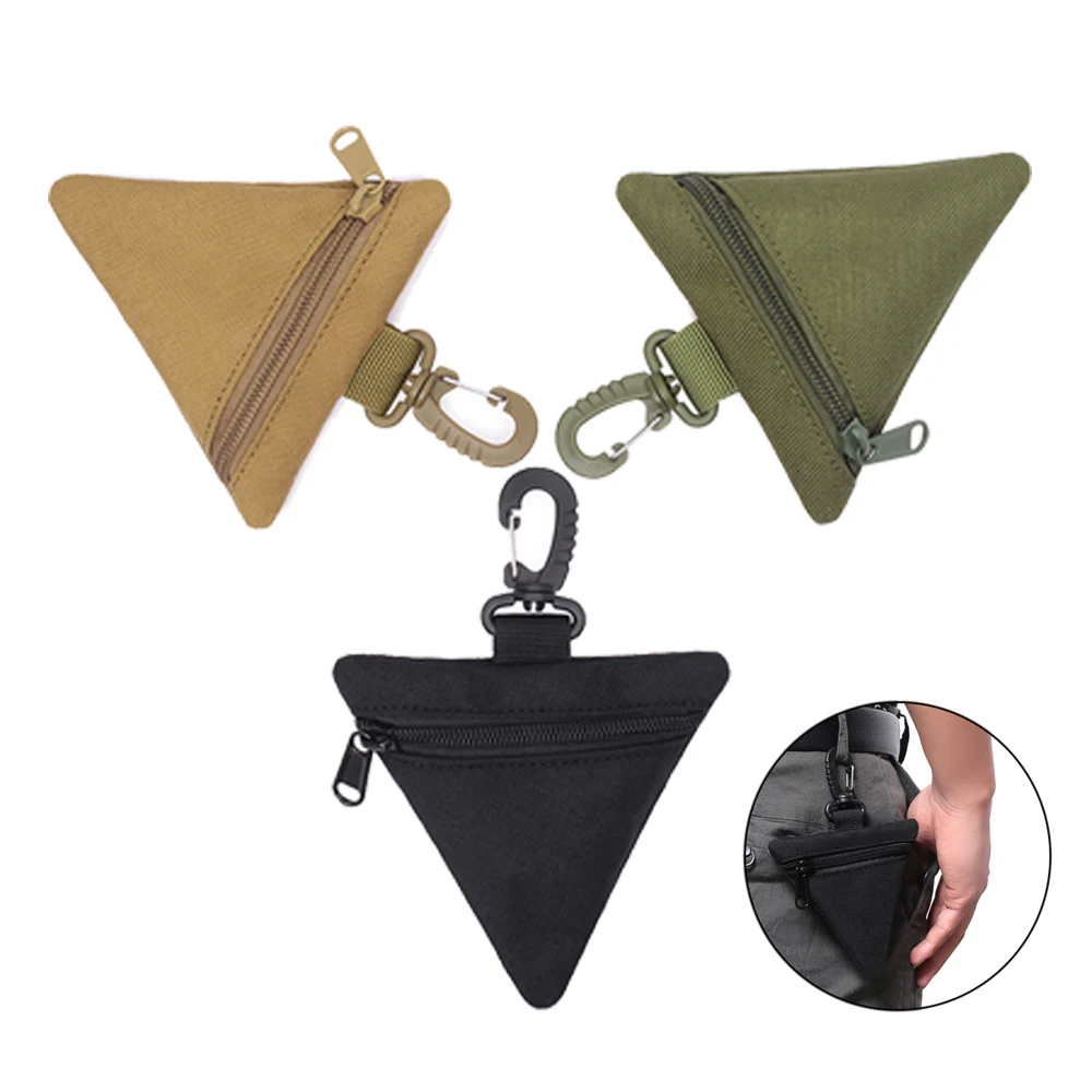 

Mini Triangle Tactical Molle Pouch Earphone Holder Key Coin Purse Outdoor Waist Bag Running Hunting Accessories EDC Tool Bags