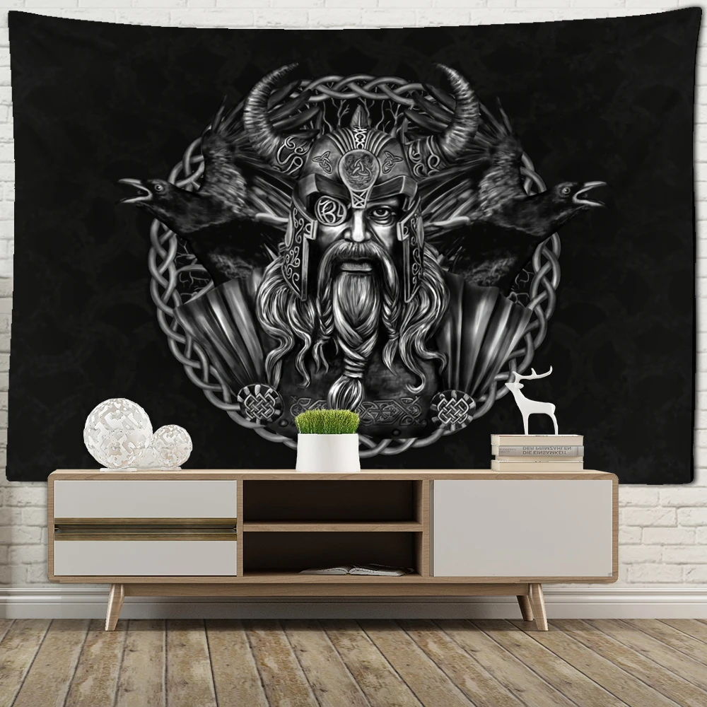 Viking Rune Art Tapestry Wall Hanging Magic Beach Mat Bohemian Hippie TAPIZ Dormitory Living Room Home Decor