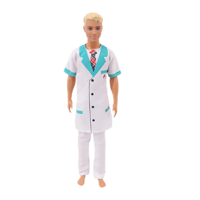 2Pcs /Set Barbies Doctor Nurse Costume Scene Cosplay Doll Clothes For Barbie 11.8Inch Doll Ken Doll Accessories Girl`s Toys DIY