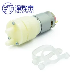 Motor de bombeo de CC YYT 365/385, bomba de agua micro autoabsorbente de 12V, juego de té, acuario, tanque de peces, bomba de diafragma de aire redondo