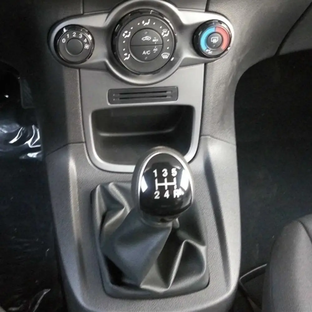 Car Gear Shift Knob Cover, Anti Scratch Black, 5 Speed Lever Knob Cap para Focus Fiesta, Acessórios Auto profissionais