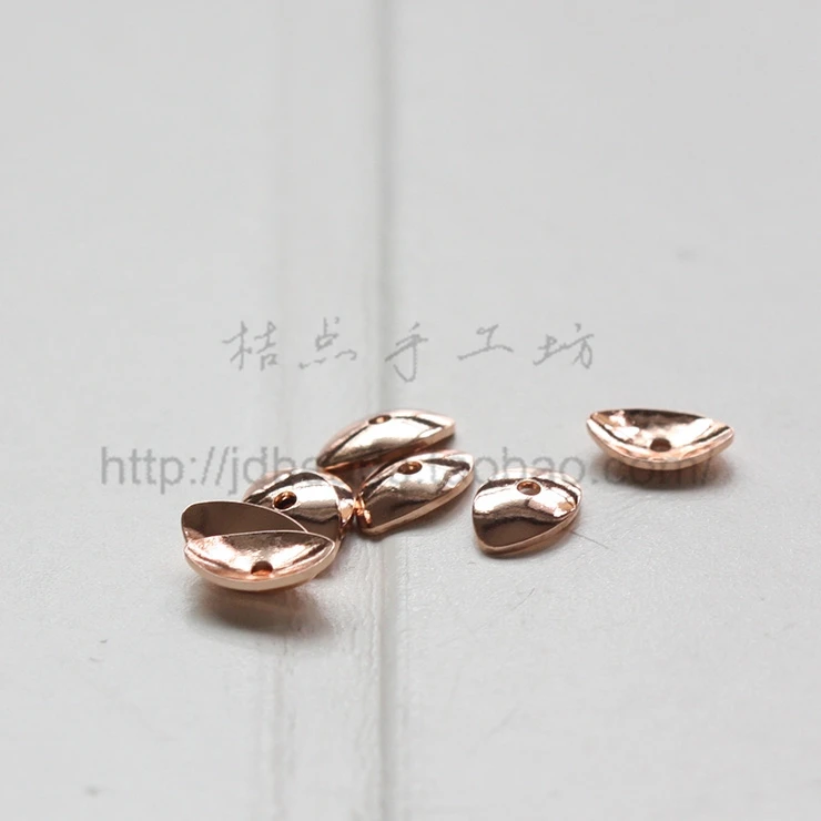 DIY Supply-Solid Brass Finding Oval Bead Cap - 8.7x5.5mm (3099C)