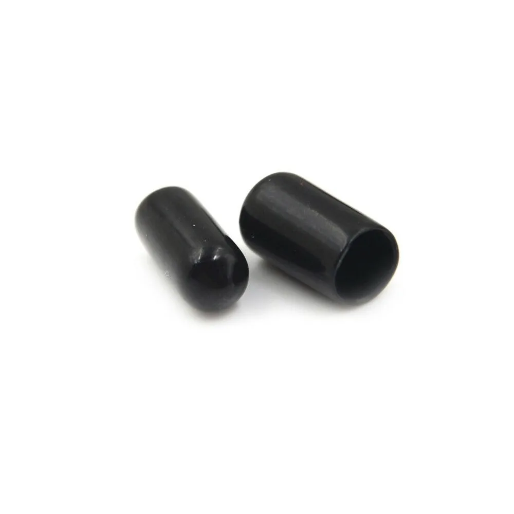 uxcell Lot de 5 capuchons de protection ronds en caoutchouc pour filetage de vis - 23 mm - Noir | Vinyl Screw Thread Protectors