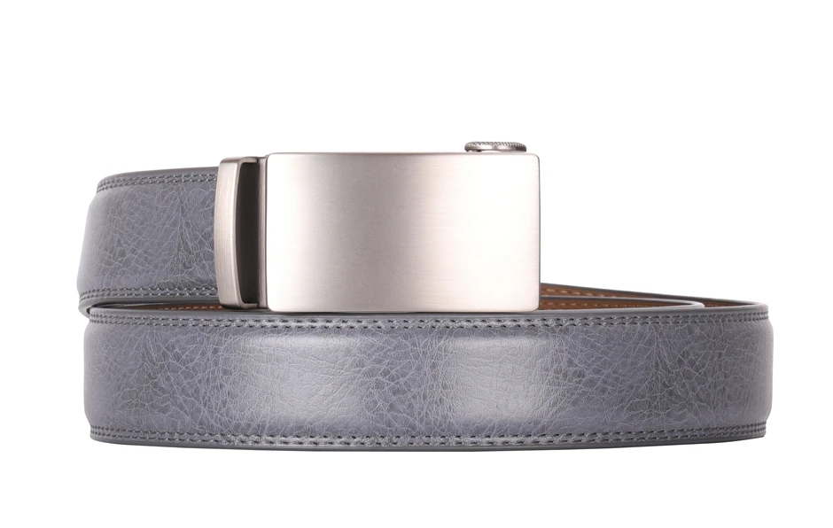 Grau Automatische Schnalle Gürtel Für Männer Luxus Designer Marke Echtes Leder Gürtel Männlichen Casual Formale Kleid Gürtel Hohe Qualität B281 – Detail 10