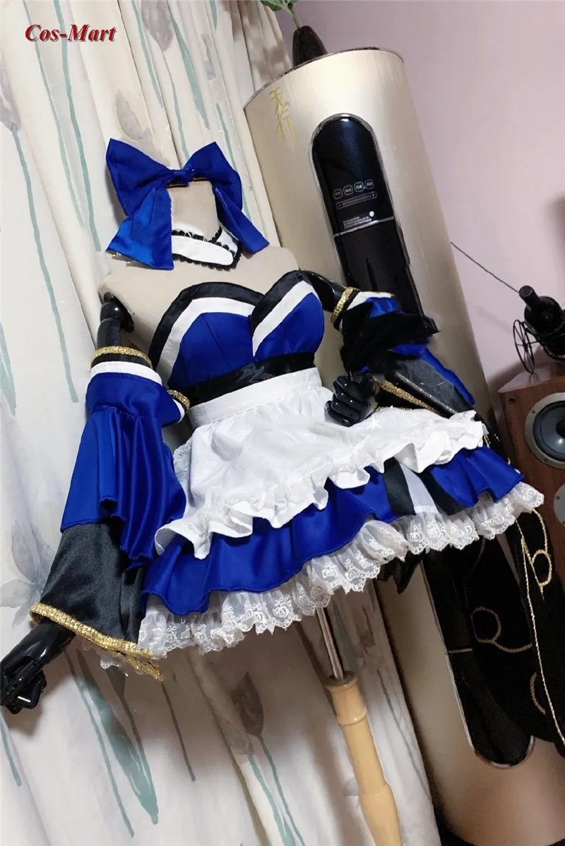 Game Fate/Grand Order Tamamo No Mae Cosplay Costume Blue Fox Maid Dress Unisex Activity Party Role Play Clothing Custom-Make Any