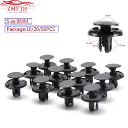 10/20/50pcs Auto Bumper Fastener 8MM Hole Rivet Retainer Push Engine Cover Car Door Trim Panel Clip Fasteners for Car custom