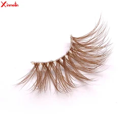 New 3D mink lashes wholesale makeup Colored eyelashes natural long individual thick fluffy dramatic volume soft false eyelashes