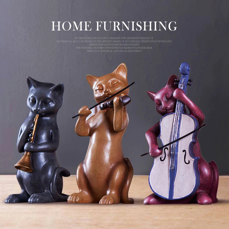 

Art Creative Cute Animal resin cat creative miniature Figurine Craft teraryum fairy garden miniatures Mini home decor