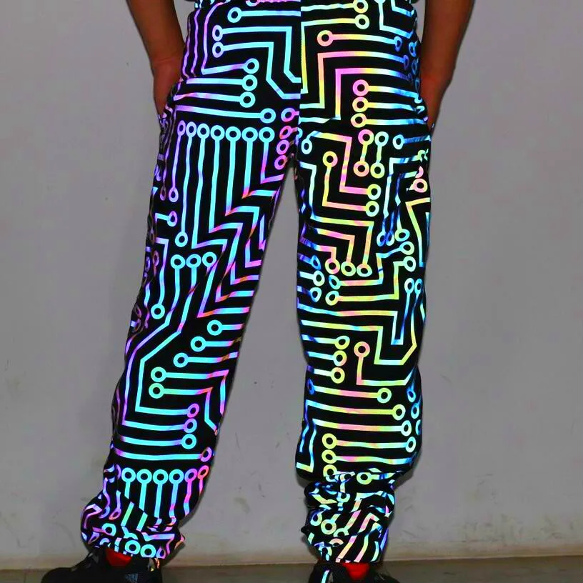 Men Geometric Circuit Lines Colorful Reflective Jackets Hip Hop Windbreaker Men's Reflect Light Casual Coats Jaqueta Masculina 160 H1cd1c0e8978542d6af3675e612705974c