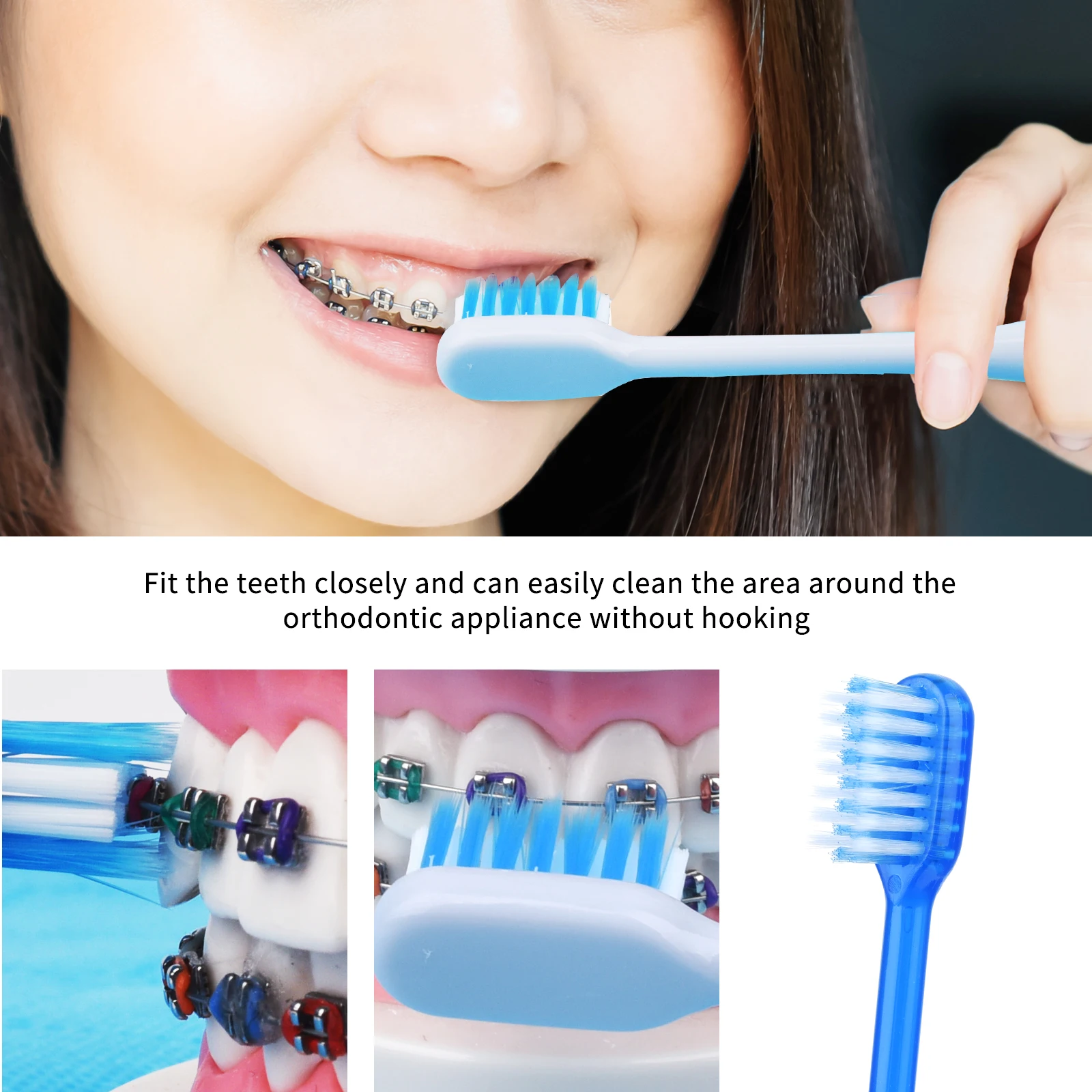 2021 New Arrival Y-Kelin U-Shaped Orthodontic Toothbrush Soft Bristle Orthodontia Teeth Brush Brace Small Head