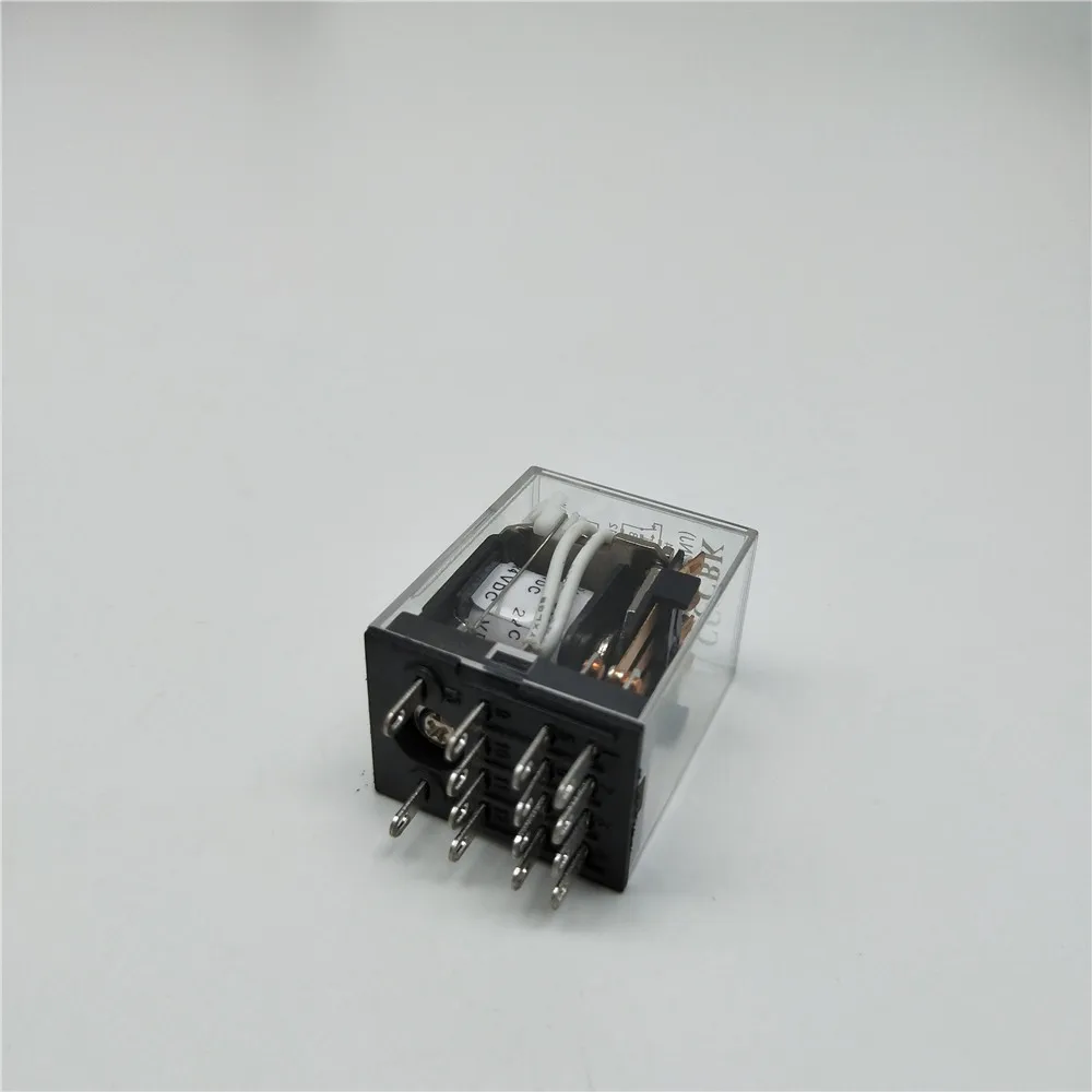 1Pc MY4NJ Electronic Micro Mini Electromagnetic Relay 5A 14PIN Coil 4DPDT With PYF14A Socket Base DC12V 24V AC110V 220V LED