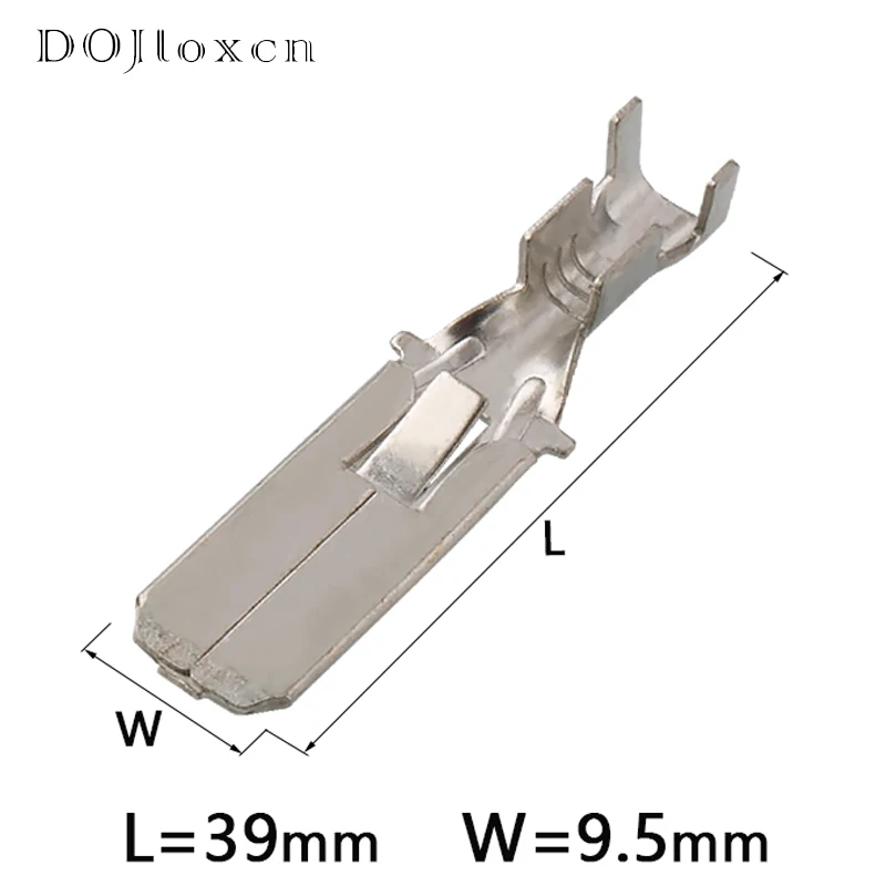 20/50/100/200/Pcs 9.5mm Automotive Copper Crimping Terminal Male Wire Harness Cable Connector Pins Car Terminals DJ612-9.5×1.2C