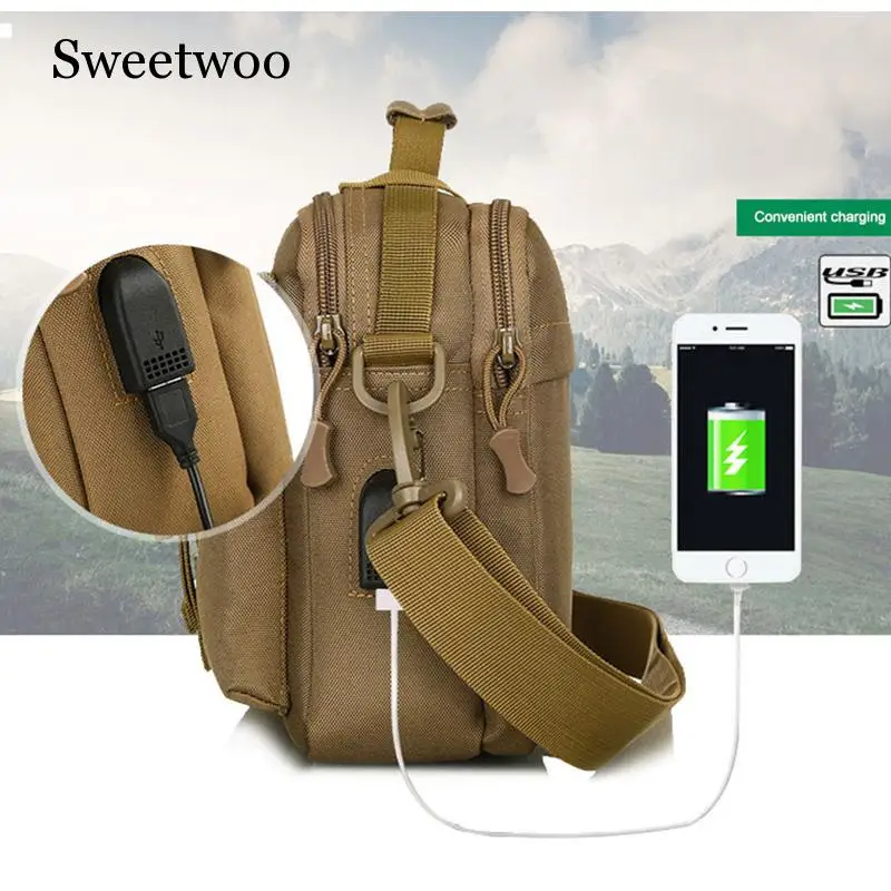 Mochila militar de acampamento para atividades ao ar livre, bolsa de ombro camuflada, para homens e mulheres, viagem