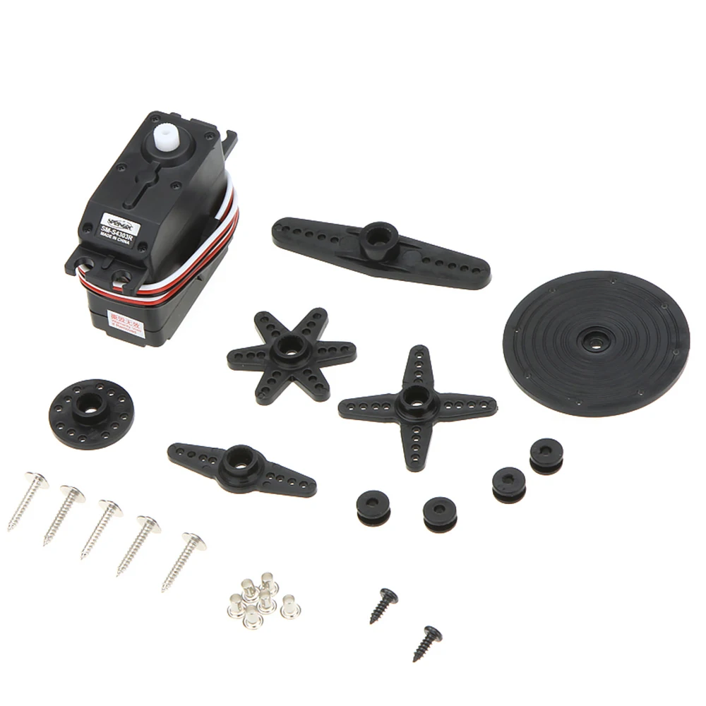 SpringRC-Plastic Gear Micro Servo para carro RC, Grande rotação contínua, Caminhão Quadcopter, Brinquedo Robô, SM-S4303R, 4.8-6.0V, 360 Graus