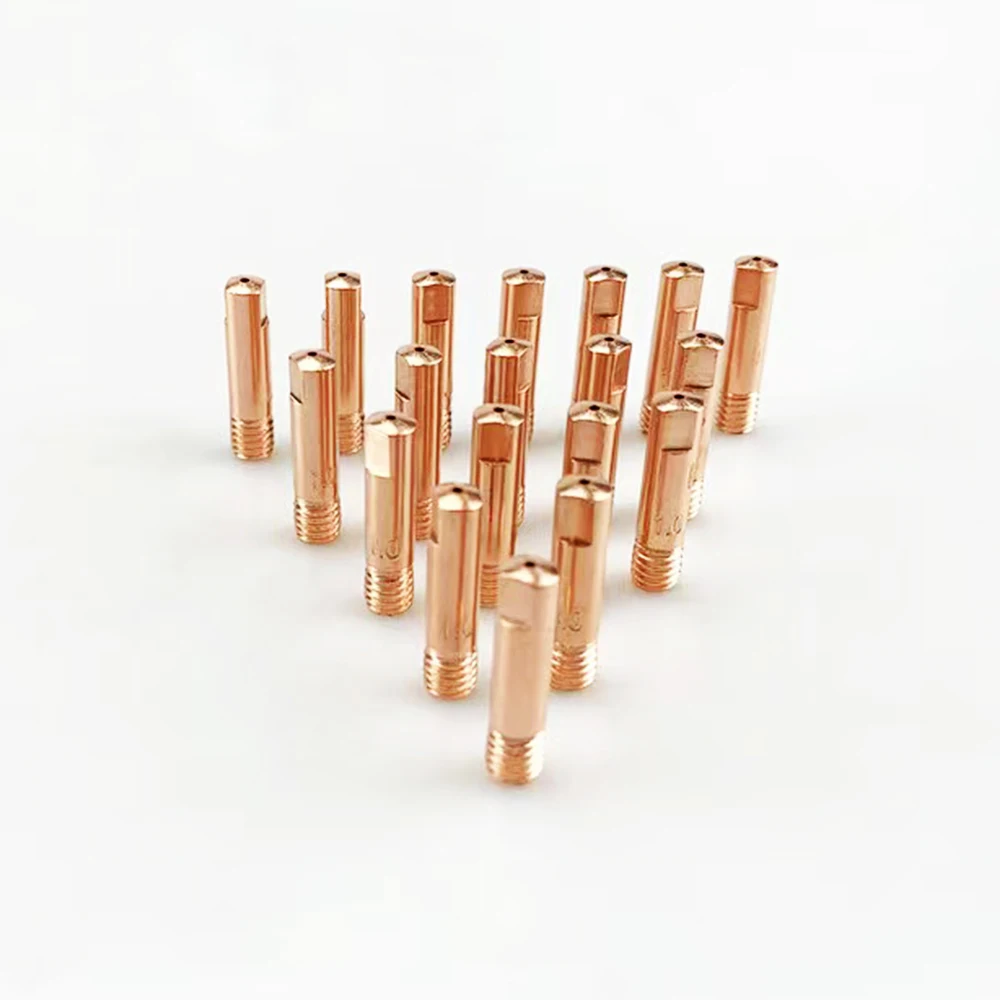 Boquilla de Gas para soplete de soldadura, alta calidad, juego de 5/10/20 piezas, punta de contacto MIG MB-15AK x 25mm, 0,8/1,0/1,2mm para soplete de soldadura 15AK