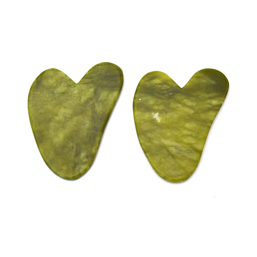 Light Green Xiuyan Jade Gua Sha Acupoint Massage Guasha Massager