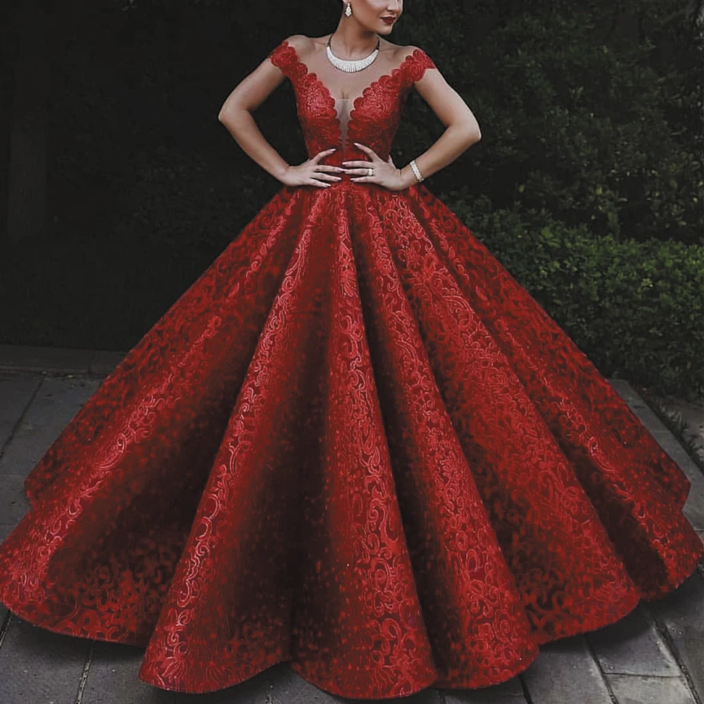 SuperKimJo – robe De bal bordeaux en dentelle, élégante robe De bal De luxe avec des appliques, 2020