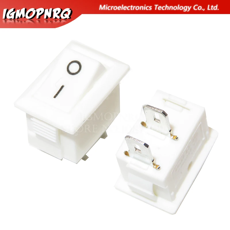 Interruptor de botão de pressão 10x15mm, interruptor snap-in spst 2pin 3pin 3a 250v kcd11, interruptor rocker de barco liga/desliga, 10mm * 15mm, preto, vermelho e branco com 10 peças