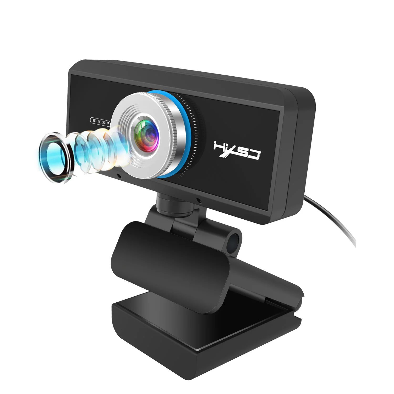 

HXSJ S4 HD 1080P Webcam Auto Focus Computer Camera Built-in Microphone Video Call Web Camera with Privacy Cover for PC Laptop