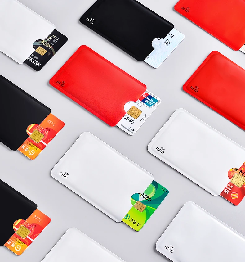 High quality Anti Degaussing Theft Ultra Thin Bank Card Cover New Anti Rfid Blocking Reader Lock Card Holder ID Credit Card Case