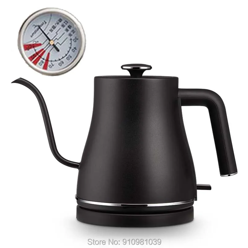 Electric Kettle Pot with thermometer Stainless Steel Coffee Drip Gooseneck Teapot Tea Maker Bottle 220v