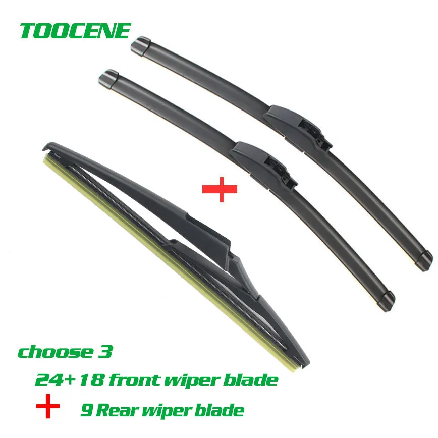 Front and Rear Wiper Arm And Blade For Renault Megane MK 2 2002-2006 Windshield windscreen wiper Car Accessories 24+18+9