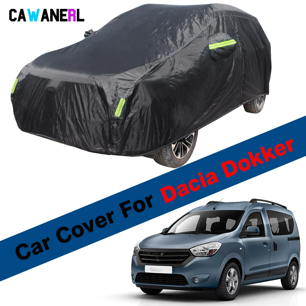 Outdoor Car Cover For Dacia Dokker Waterproof Anti-UV Sun Shade Rain Snow Ice Dust Protection MPV Cover