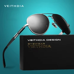VEITHDIA Pilot Sunglasses Aluminum Men Women Eyewear Polarized UV400 Lens Sun Glasses Male Classic Eyeglasses For Driving 6695