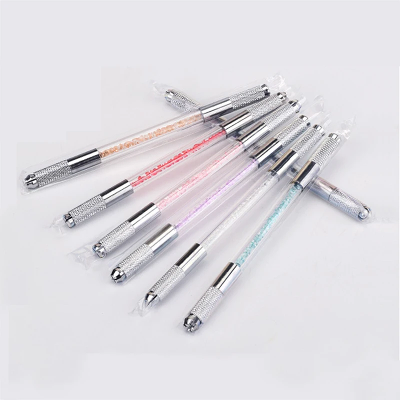 Professional Stainless Steel Dual Heads Tebori Manual Microblading Pen Tattoo Tools For 3D Permanent Eyebrow Lip Line Makeup