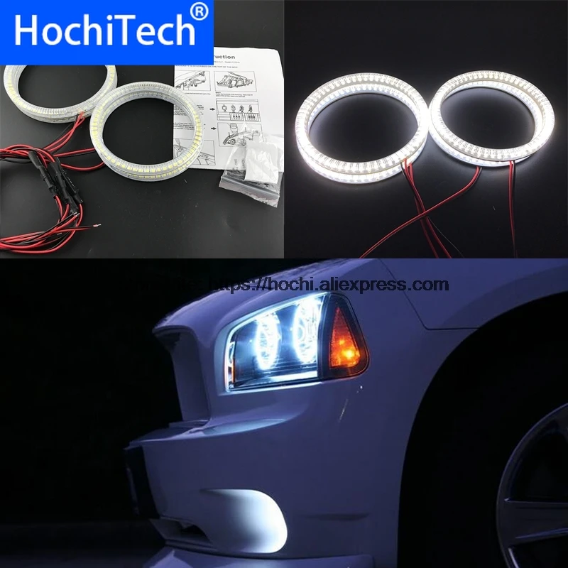 

4pcs/set Excellent SMD 5050 LED white headlight halo angel demon eyes kit for Dodge Charger 2005 2006 2007 2008 2009 2010