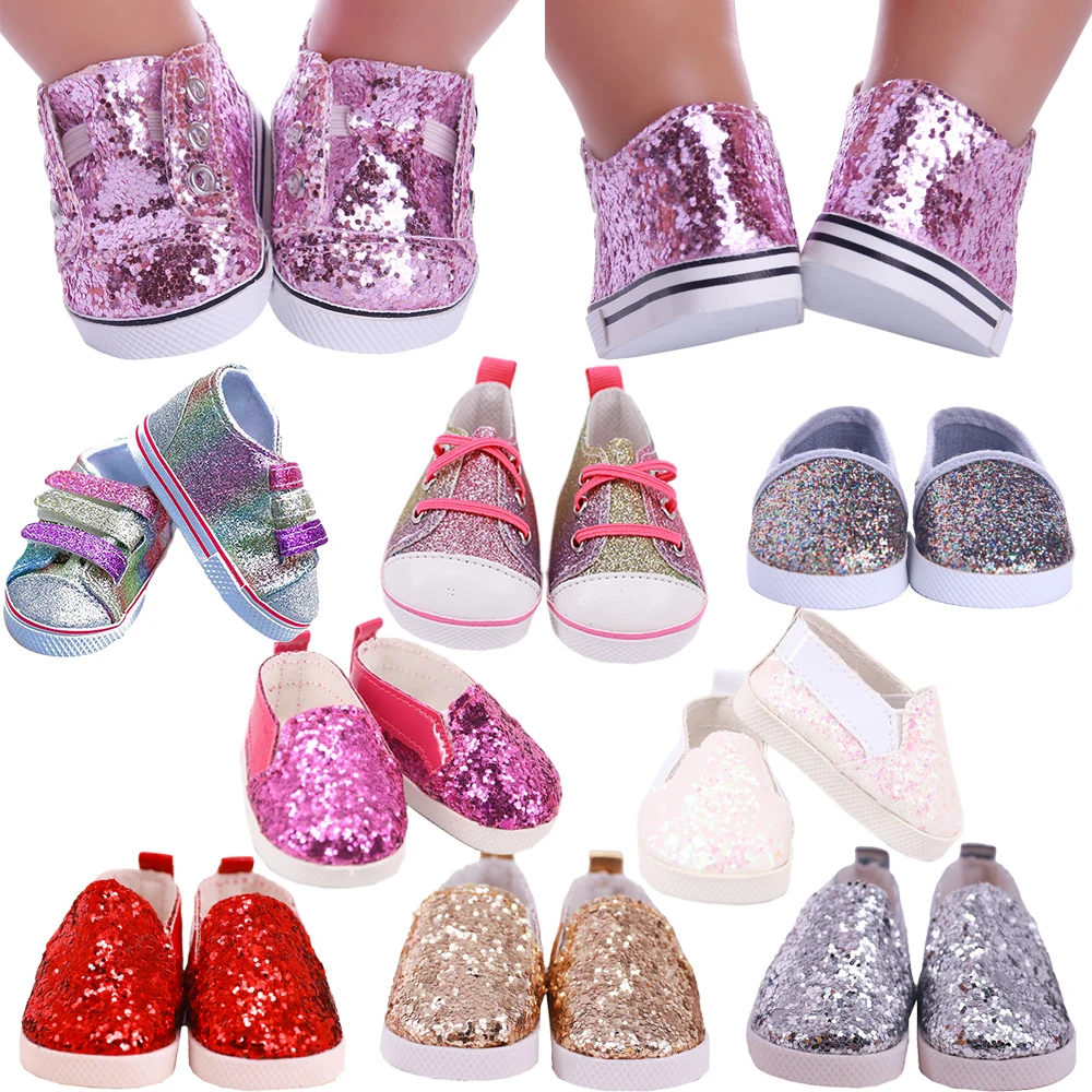 Buty dla lalek 7 cm, pasujące do ubranek dla lalek 43 cm i lalek amerykańskich 18 cali, akcesoria i zabawka dla dziewczynki, prezent.