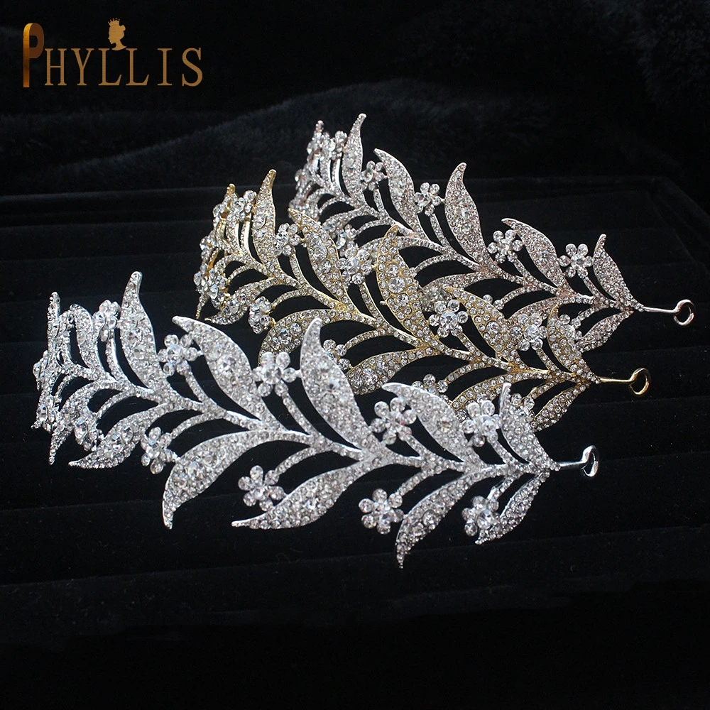 A25 Luxus Braut Haar Zubehör Kristall Hochzeit Stirnband Frauen Tiara Strass Braut Kopfschmuck Mode Partei Haar Ornamente