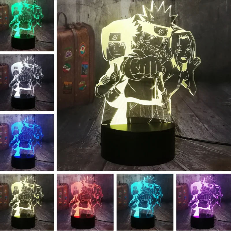 

Narutoed Anime Lamp Anime Decoration Manga itachi Valentines Day Gift Night Light For Children 3D Lamp Nightlight